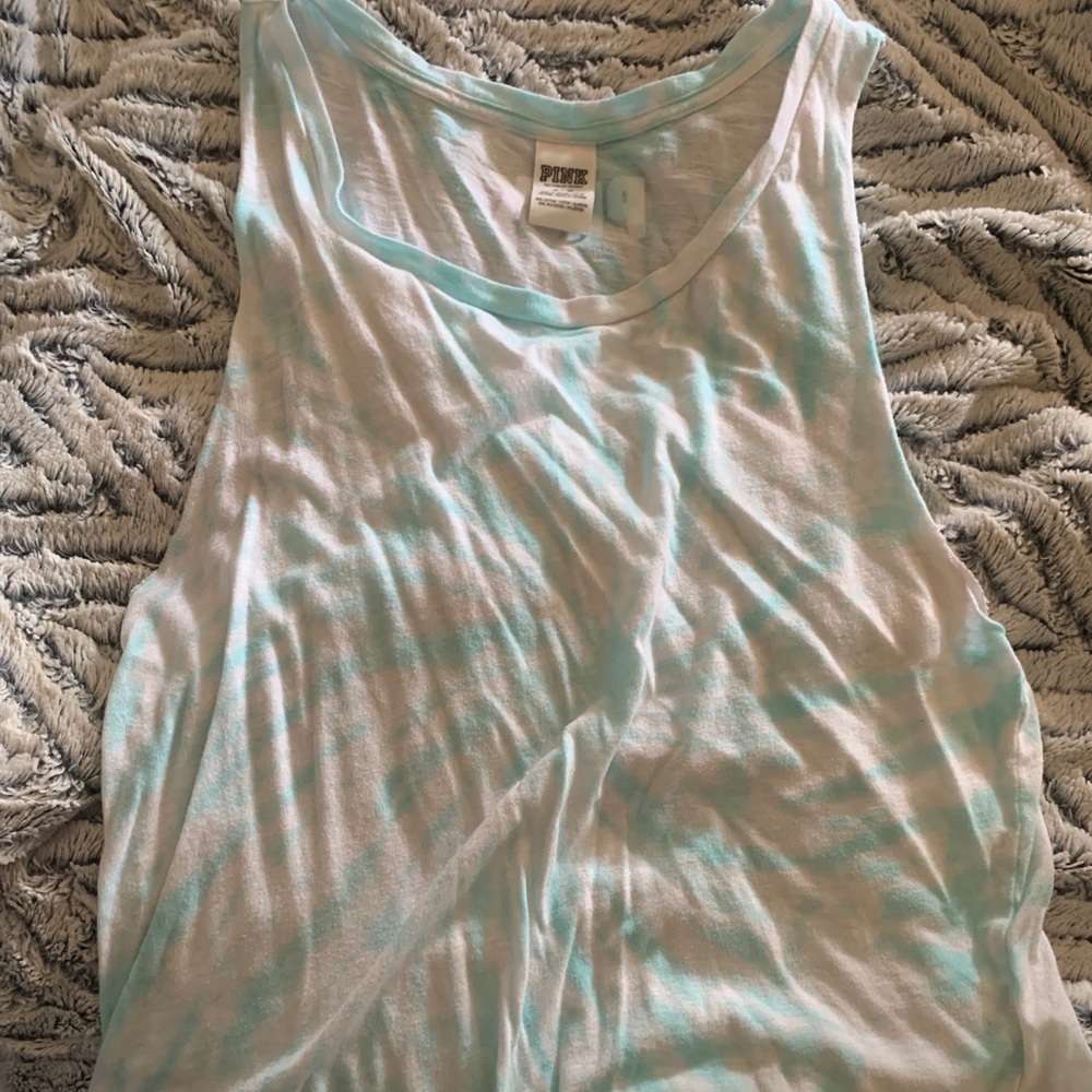 Pink tie dye tank top